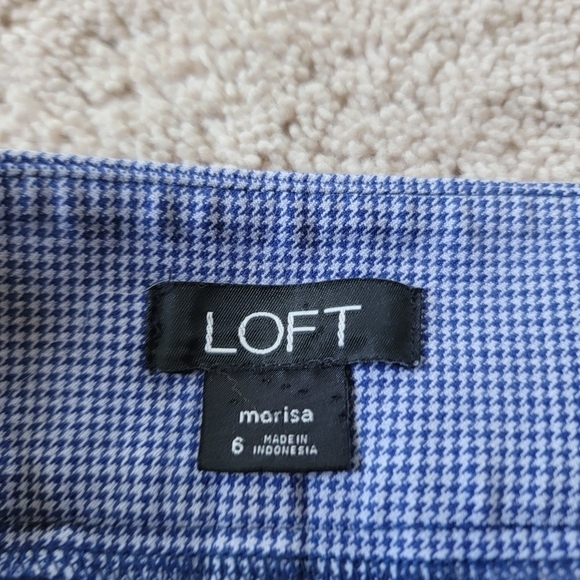Loft Mraisa Trouser Gingham Blue 6 - Picture 11 of 13
